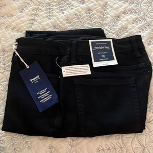 Charter Club Lexington straight leg black jeans. Size 8 short. NWT.